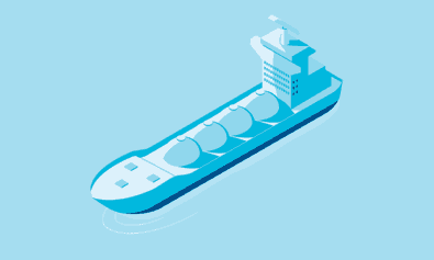 Ilustración de un barco en altamar