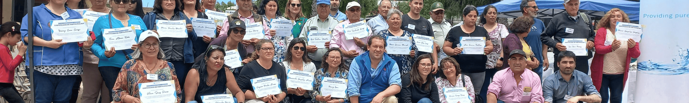 Vecinos de Lituche, entrega de diplomas