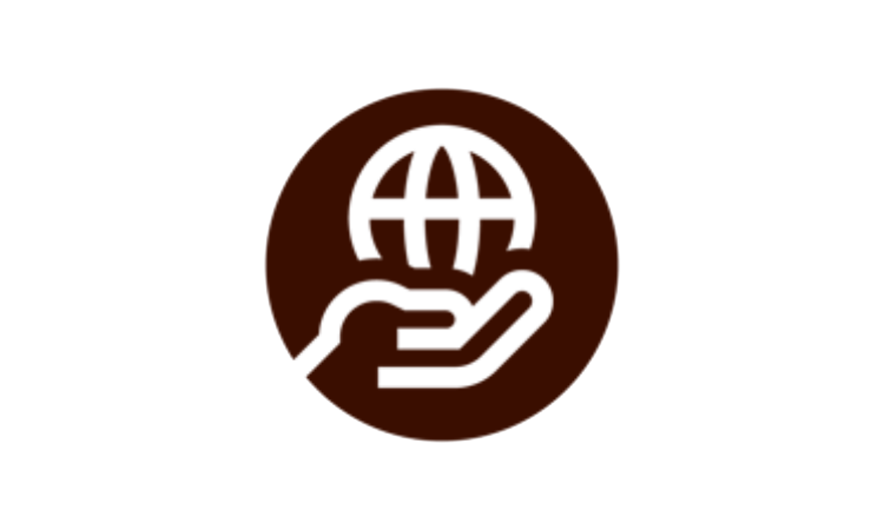 Icono de mano con una hoja